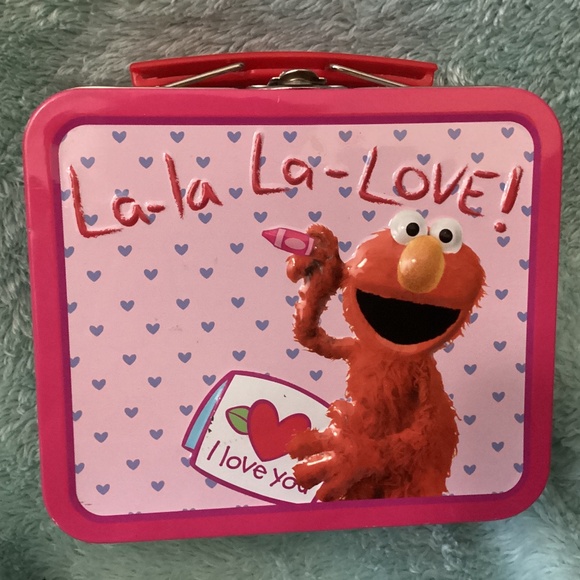 Vintage 2007 Sesame Street La-la La-Love Elmo Mini Lunch box 3D Embossed - Picture 2 of 6